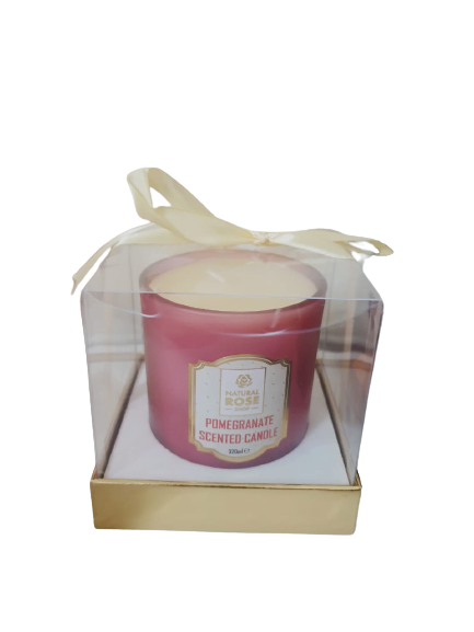 NATURAL ROSE SHOP pomegranate scented candle